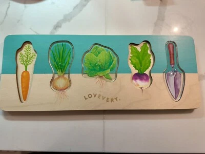 Lovevery Community Garden Vegetales Puzzle Aventurero Kit 16-18 mos Montessori Foto 1 de 2