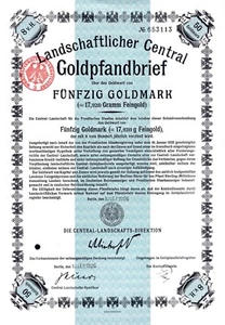 8% Landschaftlicher Central Goldpfandbrief, Berlin, 1926 (50 GM) - Picture 1 of 1