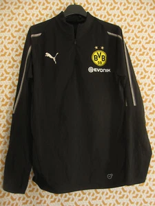 Vintage Puma Borussia Dortmund Evonik Sweatshirt Black Football Shirt Jersey - 16 Years - Picture 1 of 6
