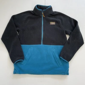 Suéter LL Bean Mujer S Negro y Azul Polar Pullover Montaña Aire Libre Senderismo - Imagen 1 de 10