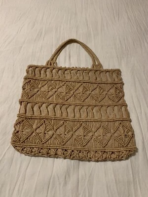 ❤️Vintage 1960’s Handbag Simon Handmade Square Woven Needs Repair - Image 1 of 3