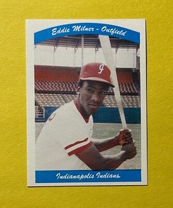 1980 INDIANAPOLIS EDDIE MILNER #10 BASEBALL CARD