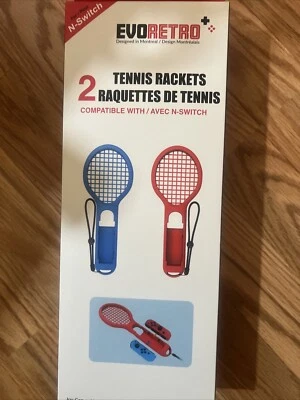 Evoretro 2 Pack Tennis Racket Attachment For Nintendo Switch NEW NEVER USED - Image 1 of 4