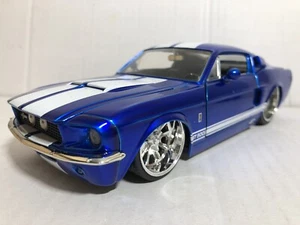 JADA BIGTIME BTM 1967 SHELBY GT 500KR BLUE / WHITE STRIPES 1:24 NEW NO BOX - Picture 1 of 12