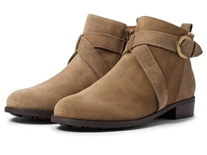 Walking Cradles Kellen Ankle Boots, Taupe Suede, Women's 10 Wide - Picture 1 of 13