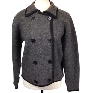 Herman Geist Womens 100% Wool Sweater Size SP Double Breasted Cardigan Luxury - Picture 1 of 16