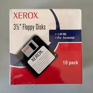 10x Pack XEROX Floppy Disks HD 3.5" 1.44Mb IBM Formatted Diskettes High Density - Picture 1 of 3