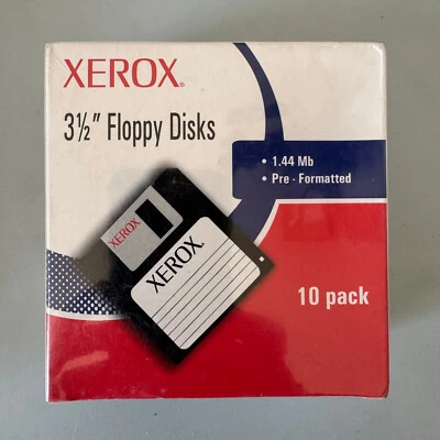 10x Pack XEROX Floppy Disks HD 3.5" 1.44Mb IBM Formatted Diskettes High Density - Image 1 of 3