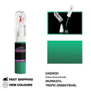 FOR DAEWOO TROPIC GREEN 39U Touch Up Paint Pen Brush Fix Kit Scratch Chip Set - Picture 1 of 8