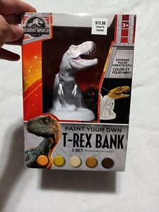 Jurassic World Paint Your Own T-Rex Bank - SEALED New! - Picture 1 of 8