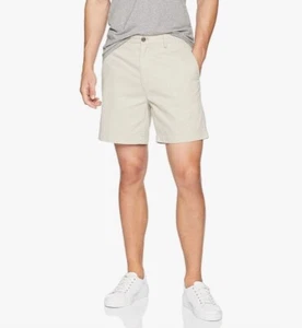 Amazon Essentials Young Men's Classic Fit 7" Chino Shorts Khaki Stone Size 30 - Picture 1 of 3