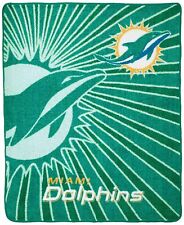 NFL Miami Dolphins 100% Super Soft Sherpa Throw Blanket Large 50" X 60"