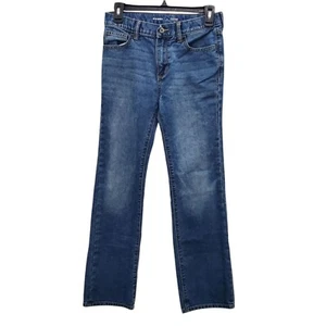 Old Navy Straight Built in Tough Boy's Medium Wash Distressed Denim Jeans Sz 14 - Picture 1 of 9
