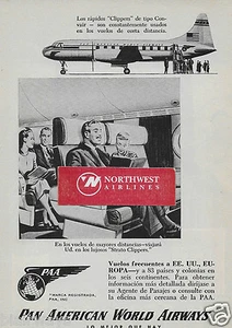 PAN AM 1950 NEU CONVAIR 240 SCHERMASCHINE LO MEJOR QUE HAY AD - Bild 1 von 1