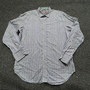 Robert Graham Shirt Mens Size Large Striped Paisley Flip Cuff Button Up Dress - Picture 1 of 20