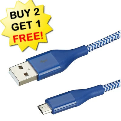 🆕 6FT Long Micro USB Cable 5 Pin Android Charger Cord for PS4 Male A to B Cord - Image 1 of 4