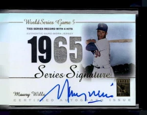 2003 Topps Tribute World Series Maury Wills Auto Relic Dodgers - Picture 1 of 2