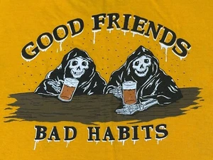 FRESH VIBES - CAMISETA AMARILLA TALLA M - MEDIANA - Good Friends - Bad Habits - - Imagen 1 de 24