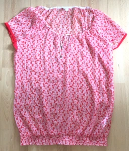 Damen Bluse Shirt Hemd Oberteil Top Gr. 38 Orange Weiß Geblümt ESPRIT - Bild 1 von 7