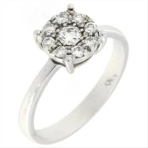 Anello Solitario Donna Oro Bianco 18kt 0205 Diamanti Naturali 0.30ct H Color VS1 - Imagen 1 de 5