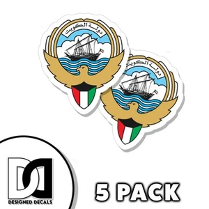Calcomanías adhesivas con emblema kuwaití autoadhesivas calcomanías de bandera de 3 pulgadas 5 unidades - Imagen 1 de 3
