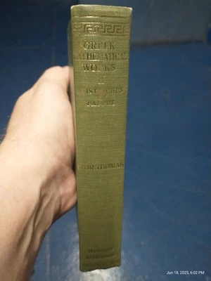 Greek Mathematical Works VOL II Aristarchus to Pappus LOEB Ivor Thomas 1968 - Image 1 of 4