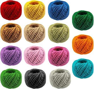 15Pcs 2mm 3Ply 82Ft Jute Twine for Gift DIY Xmas Decor - Picture 1 of 7