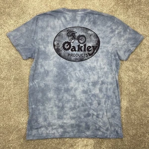 Oakley Hemd Herren Extra Large Blau Batik Motorrad Slim Fit Kurzarm - Bild 1 von 11