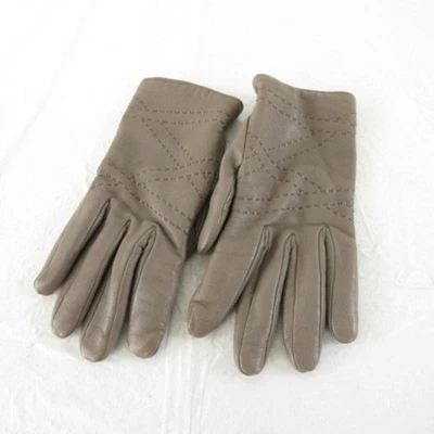 Hermes Gloves Lambs Leather Stitched Tea 7.5*A10 7.5 Wrist 18.5cm Middle Used 21 - Image 1 of 4