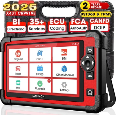 LAUNCH X431 CRP919E Auto Full Diagnostic Bidirectional Scan Tool ECU Programming - Image 1 of 4