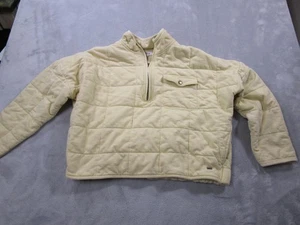 O'Neill Sweatshirt Mens Medium Cream Quilted 1/4 Zip Pullover Pocket SP2402010 - Picture 1 of 8
