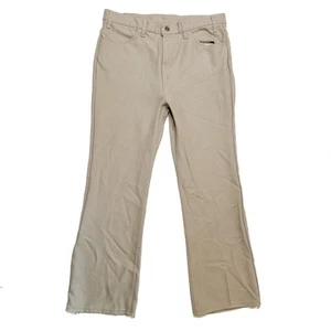 Levi's Vintage 60s Bootcut Flare Pants Khaki Black and Gold Tab Men's 38 Retro - Picture 1 of 9