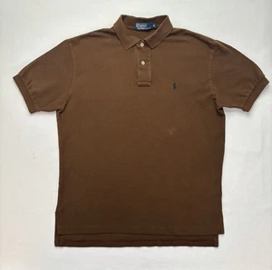 Polo Ralph Lauren Marrón Chocolate Malla Polo Para Hombre Mediano M Azul Marino Poni - Imagen 1 de 5
