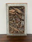 Chinese Carved Giltwood Pierced Panel Birds Blossom Antique Qing 19thC