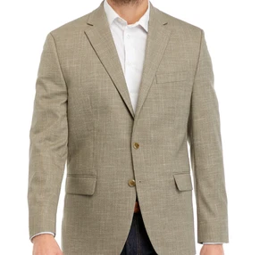 Nuevo Abrigo Deportivo Michael Kors Para Hombre Beige Ajuste Clásico Traje Chaqueta Talla 44R - Imagen 1 de 6