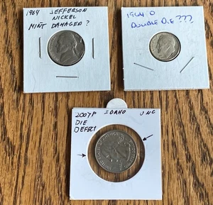 UNITED STATES NICKEL & DIME & QUARTER ERROR TRIO? - PLEASE READ - ESTATE FIND - Picture 1 of 2