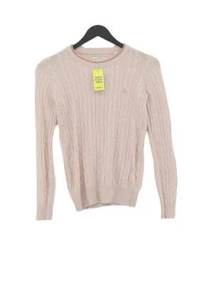 Jack Wills Women's Jumper UK 6 Pink 100% Wool Round Neck Pullover - Image 1 of 4