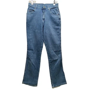 Jeans Lee Original Para Mujer 8 Azul Lavado Medio Pierna Recta Elastizados Denim Usados en Excelente Condición - Imagen 1 de 19