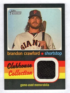 2020 Topps Heritage High Jersey Brandon Crawford San Francisco Giants 1:26 - Picture 1 of 2