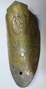 INSIGNIA DE CABEZA DE BICICLETA DE LATÓN SCHWINN ACE DE PREGUERRA DE COLECCIÓN - Imagen 1 de 3