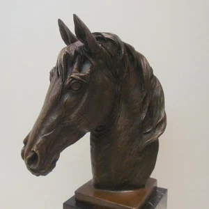Statue Sculpture Cheval Animalier Style Art Deco Style Art Nouveau Bronze massif - Picture 1 of 10