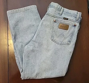 Wrangler Vintage Jeans Made In USA Men's 38x32 Cowboy Cut 936ATW Light Wash - Picture 1 of 13