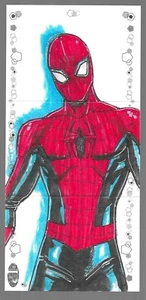 2021 UD Marvel Premier Sketch Cards - Triple Panel Spider Man Giovanni Ricco 1/1 - Picture 1 of 2