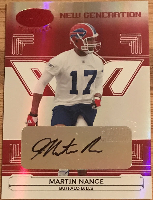 2006 Leaf Certified Materials Mirror Red Signatures Martin Nance #177 - Image 1 of 3