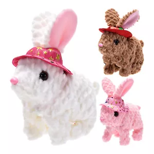 1x Walking Rabbit Toy Interactive Electronic Plush Easter Bunny Toy with Sounds - Picture 1 of 15