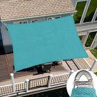 Turquoise Rectangle Steel Wire Sun Shade Sail Canopy Cover UV Block Outdoor