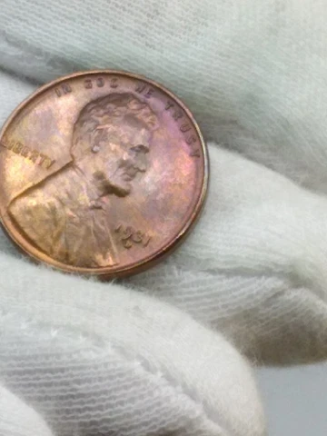 1931-D  Lincoln Wheat Cent R/B STUNNING Toning with -EYE APPEAL  A/460 Cover