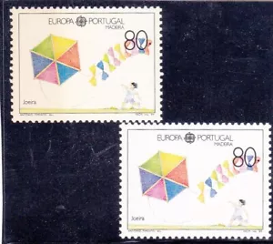 MADEIRA EUROPA CEPT 2 SET, uno con varietà di colori (1989) MNH(**) - Foto 1 di 1