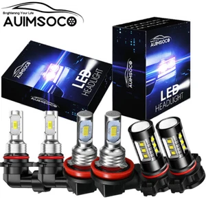 For GMC Sierra 1500 2500 2007-2013 6X LED Headlight Bulbs Hi/Lo Beams Fog Lights - Bild 1 von 12