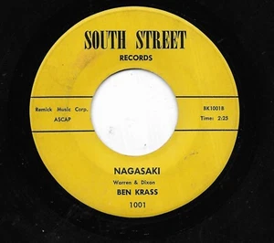 BENN KRASS 60'S SOUTH STREET NAGASAKI/BOB WHITE WILD & RAW ROCKERS STRONG VG+ - Imagen 1 de 1
